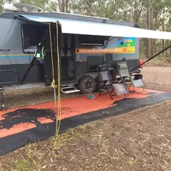 Affordable Camping Mats Annex Mat Homestead Orange/Black 4.0 x 2.4m