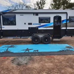 Affordable Camping Mats Annex Mat Morning Surf Aqua/Black 5.0 x 2.4m