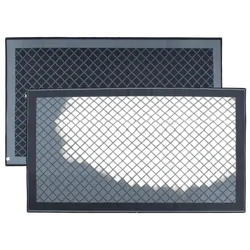 Affordable Camping Mats Annex Mat Crisscross Plain Centre Grey/Black 6.0 x 2.4m