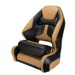 Relaxn Mako Premium Boat Seat Black Carbon & Tan