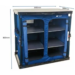 Coast To Coast Collapsible Camp Cupboard - 30kg Rated Blue
