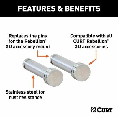Curt Rebellion XD - Spare Mounting Pins (x2). 45976-85
