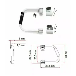 Fiamma Handle Security 31 For Caravan Main Door. 03513-01