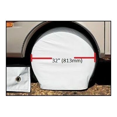 ADCO 30"- 32" Ultra Tyre Guard White Pair