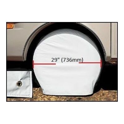 ADCO 27" - 29" Ultra Tyre Guards White Pair