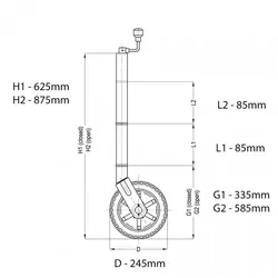 Alko Solid Tyre Power Mover C/W Clamp + Handle (3 Part Pick). 621250
