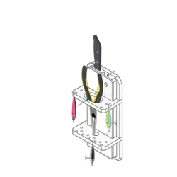 Knife And Plier Holder Black Plastic Including Mount Hardware