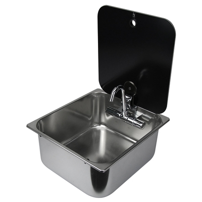 Sink Rectangle With Lid And Tap 304 Stainless Steel (Mixer Hot / Cold)