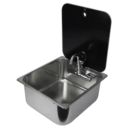 Sink Rectangle With Lid And Tap 304 Stainless Steel (Mixer Hot / Cold)