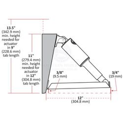 Lenco Trim Tab Kit Edgemount 12X9 12V Led Switch - Polished Plates