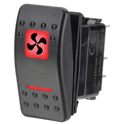 Narva 12/24V Off/On LED Illuminated Sealed Rocker Switch (Red)