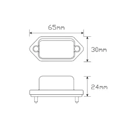 Licence Plate Lamps 6434BWM