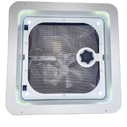 Coast to Coast 14x14 Black Wind-Up Roof Vent With 12V Fan & LED