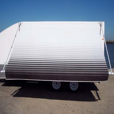 Vinyl roof only to suit 11' Wide roll-out awning Charcoal