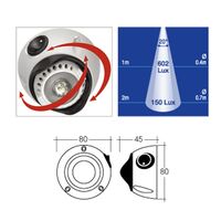 Narva 1W LED Interior Swivel Lamp with On/Off Switch