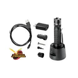 Maglite MAG-TAC LED RECHARGEABLE FLASHLIGHT SYSTEM CROWNED BEZEL