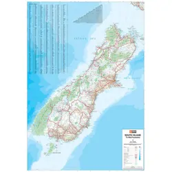 South Island New Zealand Map - 700x1000 - Laminated