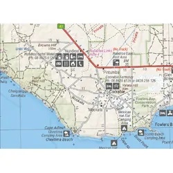 Nullarbor Plain - Eastern Map - Border Village to Port Pirie