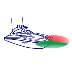 Narva 9-33V 2 Nautical Mile Led Bi-Colour Lamp White With Red/Green Lenses (Blister Pack Of 1)