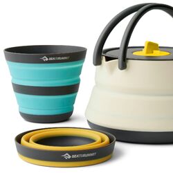 SEA TO SUMMIT Frontier UL Collapsible Kettle Cook Set - [3 Piece] 1.1L Kettle, 2x Mug