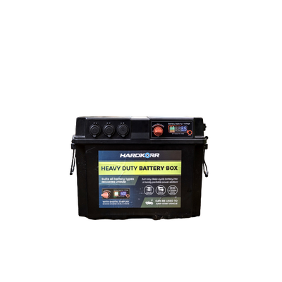 Hardkorr Heavy Duty Battery Box with BCDC1225D Combo - Black