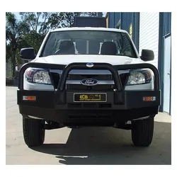 ECB Big Tube Bar to Suit Ford Ranger PK 04/09 to 09/11 Silver Hammer Tone