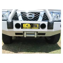 ECB Winch Compatible Big Tube Bar to Suit Nissan Patrol GU Y61 30.LT TD 10/04-Onwards Silver Hammer Tone