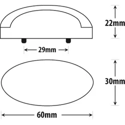 10-30V Oval 60 x 30mm Red/Ambe r Clear Lens Black Base Bliste r Pack 2.5mt Cable