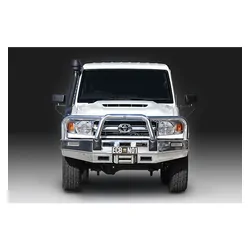 ECB Winch Compatible Big Tube Bar to Suit Toyota Landcruiser 79 Series Single Cab 11/16-08/23 Black Ripple