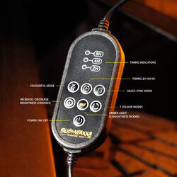 Bushwakka Darkness XL Squared Pro Awning w/ D-Zip LHS - Black Canvas RGB Lights