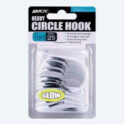 BKK Glow Heavy Circle Hooks - 1/0 - 8 Per Pack