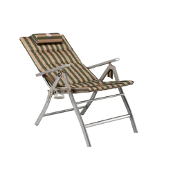 Coleman Chair Flat Fold 5 Position Padded with Glassp (Classic)