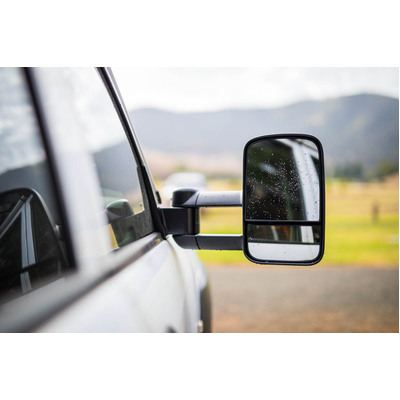 Clearview Towing Mirrors [Original, Pair, Manual, Chrome] For Nissan Pathfinder 2004-2013
