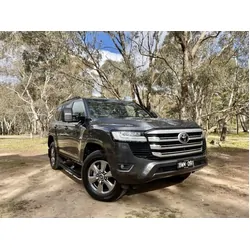 Clearview Towing Mirrors [Compact, Pair, Heat, Power-Fold, BSM, Auto Tilt, Puddle Lights, Indicators (Cat 6), Electric, Raw] - suits Toyota LC 300 Ser