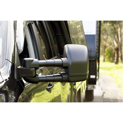 Clearview Towing Mirrors [Next Gen, Pair, Manual, Black] For Mazda BT-50 2006 to 2011