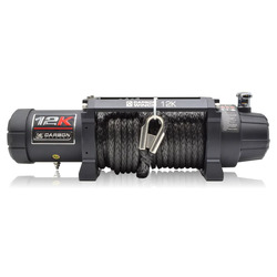 Carbon Offroad V.3 12000lb Winch Blue Hook and Recovery Combo Deal