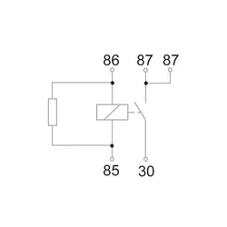 Tyco Mini Relay 12V 40Amp N/O 5 Pin 2 X 87 Terminals Resistor Protected