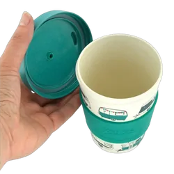 Van Go Collections Bamboo Travel Mug 400ml Van Go Collections 'Magical Mornings' Dark Green