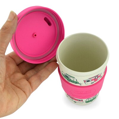 Van Go Collections Van Go Collections Bamboo Travel Mug  300ml  The Iconic Collection  Vintage Pink