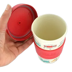 Van Go Collections Bamboo Travel Mug 400ml Van Go Collections 'Spring' Red