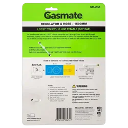 REGULATOR & HOSE - 1500MM - LCC27 TO 5/8" UNF (3/8" SAE)