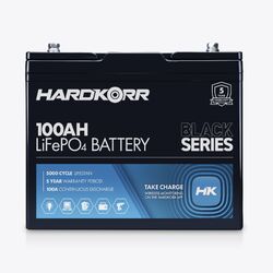 Hardkorr Power 100Ah LIFEPO4 Deep Cycle Lithium Battery with Bluetooth