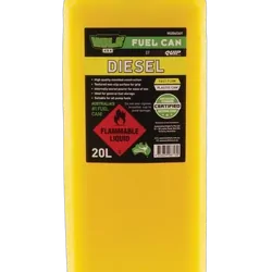 Hulk 4x4 Fast Flow Plastic Fuel Can 20Lt Diesel Yellow