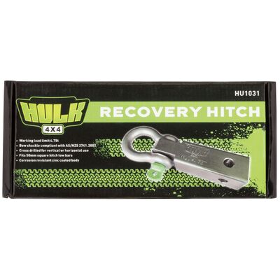 Hulk 4x4 Recovery Hitch 185Mm W/Bow Shackle Galvanized 4 Holes