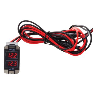 Hulk 4x4 Dual Battery Voltmeter Early To Suit Toyota Red Led