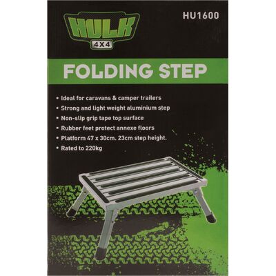 Hulk 4x4 Aluminum Folding Step 470 X 300 X 230Mm Folds Flat