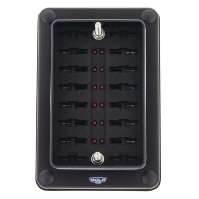 Hulk 4x4 12 Way Fuse Box W/Proof Ats Blade Fuse 1 In 12 Out Led