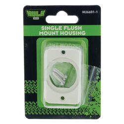 Hulk 4x4 Single Flush Mount White Housing To Suit Hulk Range Sockets