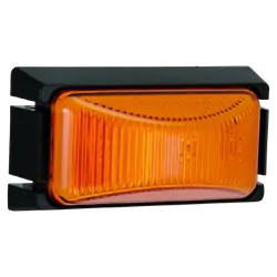 Hulk 4x4 Led Supplmtry Side Marker Lamp Amber 12/24V, Black Base