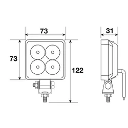 Hulk 4x4 Worklamp Kit 12V Incl 2X Led W/Lamps With 5M Cable, Plugs &